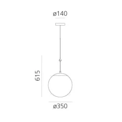 NH 35 Ceiling Lamp, Brass / Black