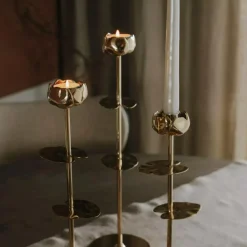 Ninfea Alta Candlestick Gold, 40 cm