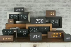 No Case Flip Wall/Table Clock, Black/Chrome