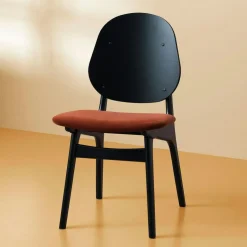 Noble Chair, Black Lacquered Beech / Moss Green