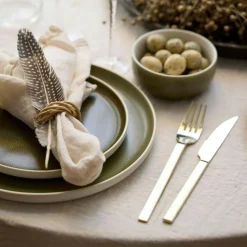 North Bowl 11 cm, Matte White/Shiny Moss