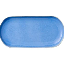 North Serving Dish 19x38 cm, Matte White/Shiny River