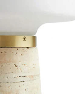 Nova Table Lamp, Ivory Travertine