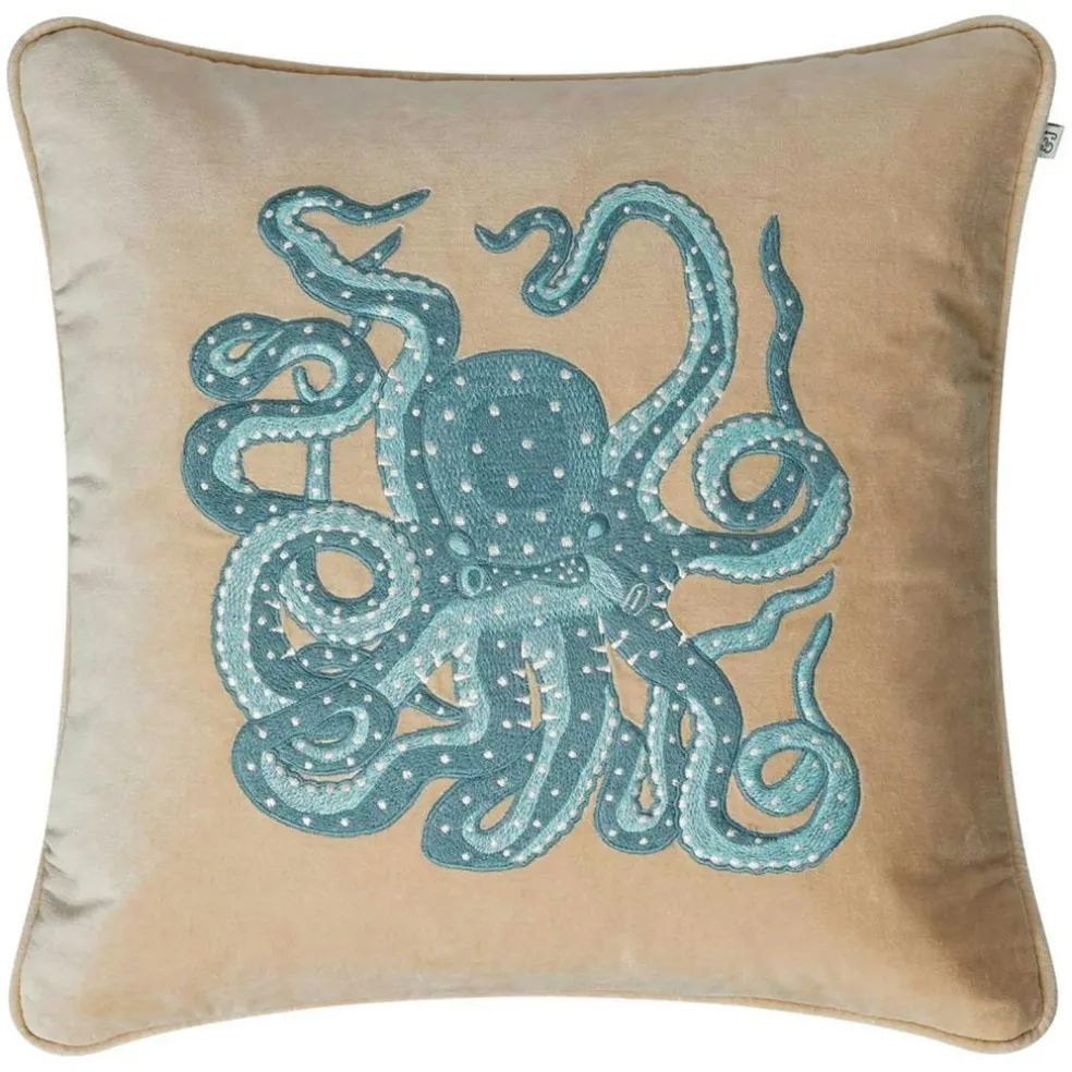Octopus Cushion Cover 50x50 cm, Heaven Blue