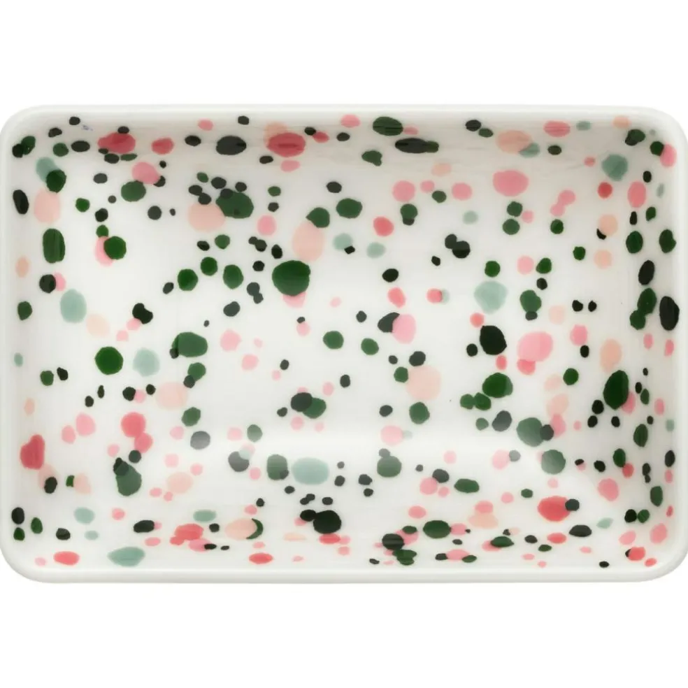 Oiva Toikka Collection Helle Plate Pink / Green, A7 7x10 cm