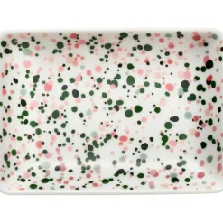 Oiva Toikka Collection Helle Plate Pink / Green, A7 7x10 cm