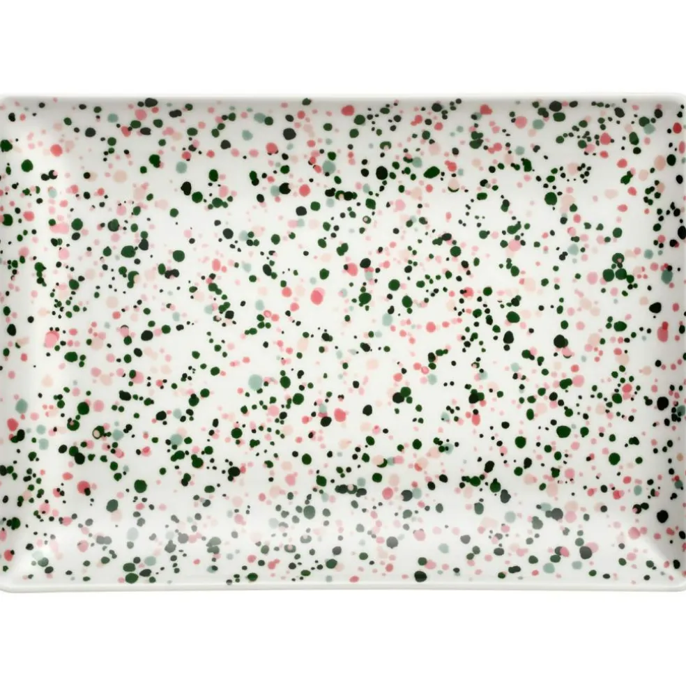 Oiva Toikka Collection Helle Plate Pink / Green, A7 7x10 cm