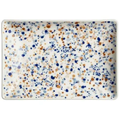 Oiva Toikka Collection Helle Plate Blue / Brown, A5 15x21 cm
