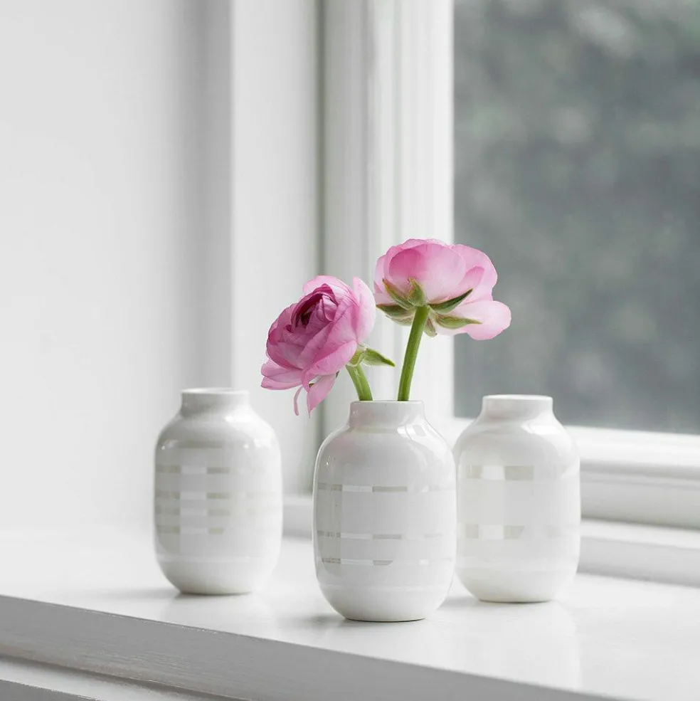 Omaggio Vase Miniature 3-pack, Silver