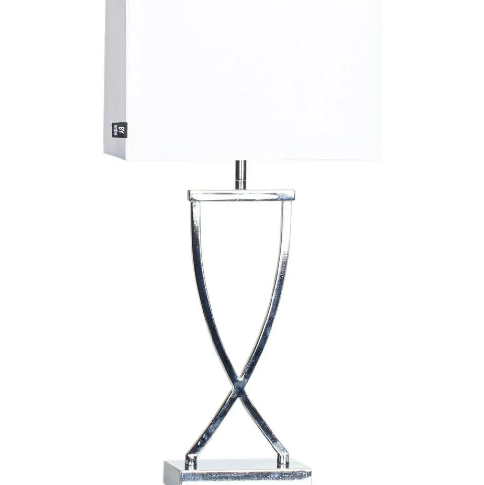 Omega Table Lamp 52 cm, Chrome / White