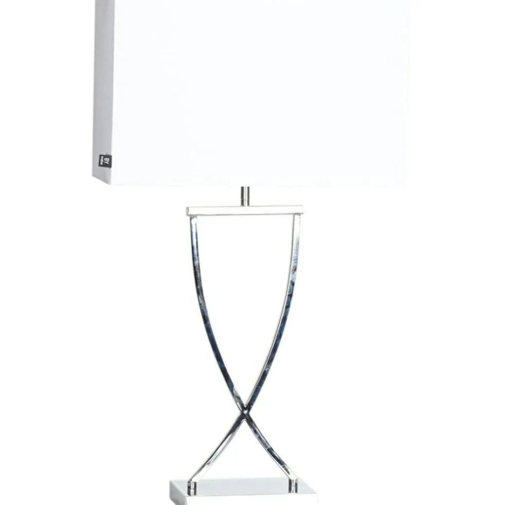 Omega Table Lamp 52 cm, Chrome / White