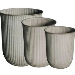 Out Stripe Pots 3-pack, Beige