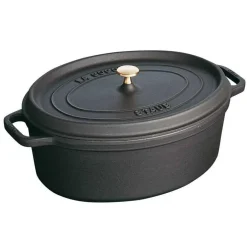 Oval Casserole in Cast Iron 12 L, Black