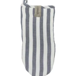 Oven Glove Stripes, White/Blue