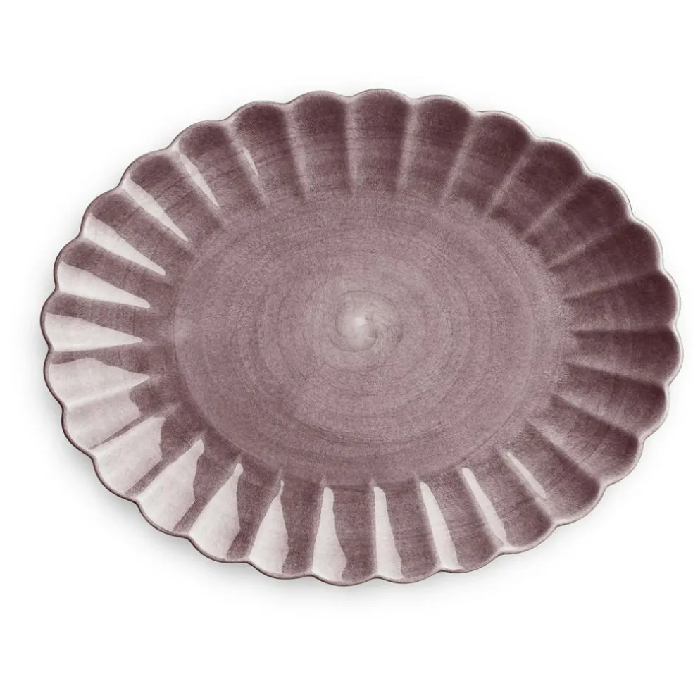 Oyster Dish 35x30 cm, Plum