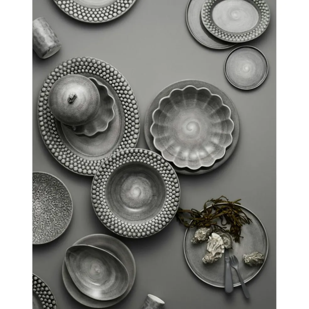 Oyster Plate, Orange, 20 cm