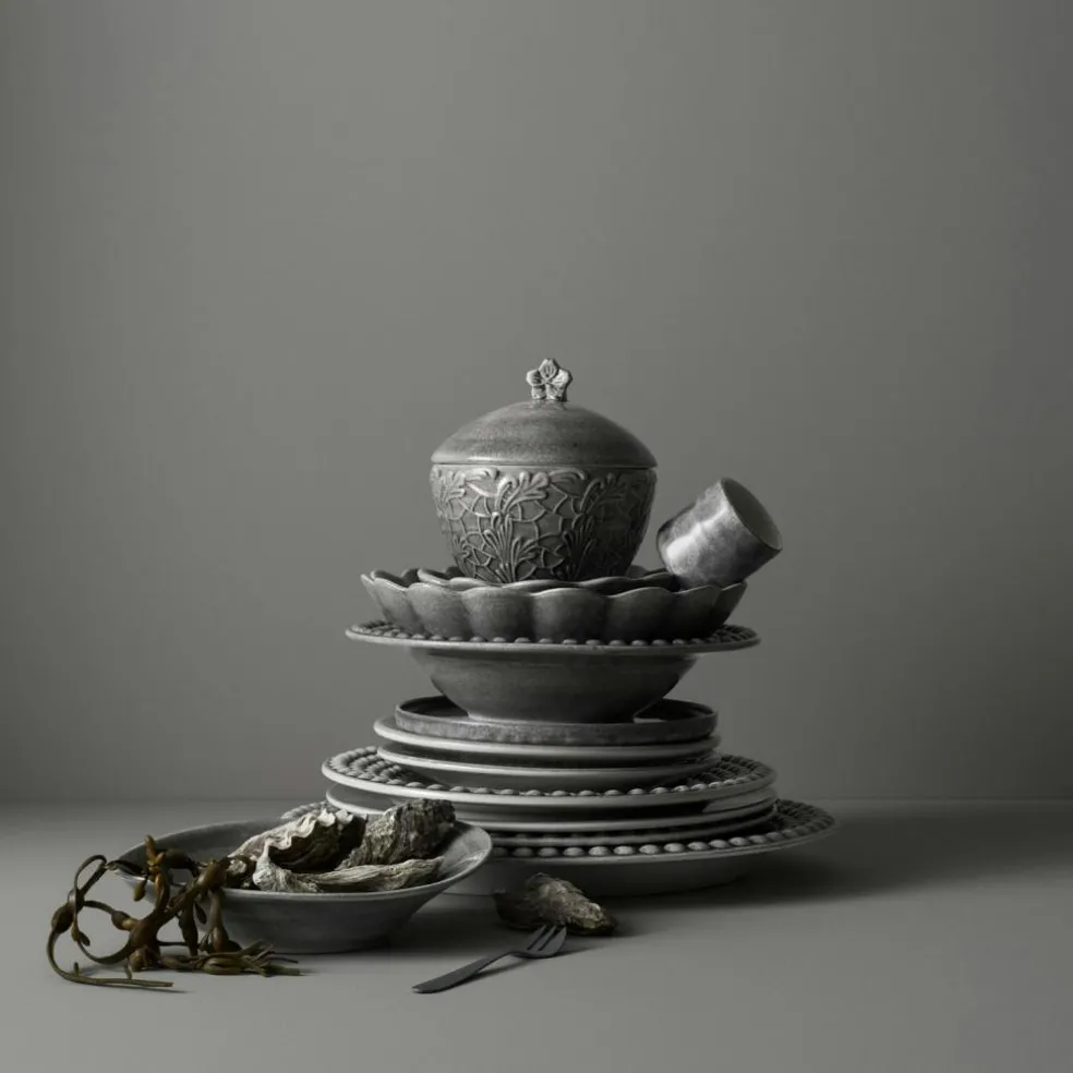 Oyster Plate, Orange, 20 cm