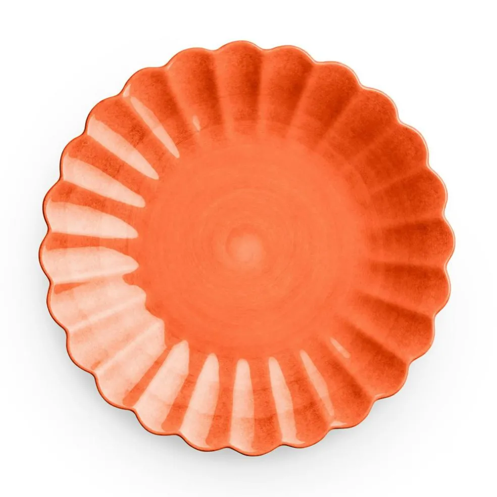 Oyster Plate, Orange, 20 cm