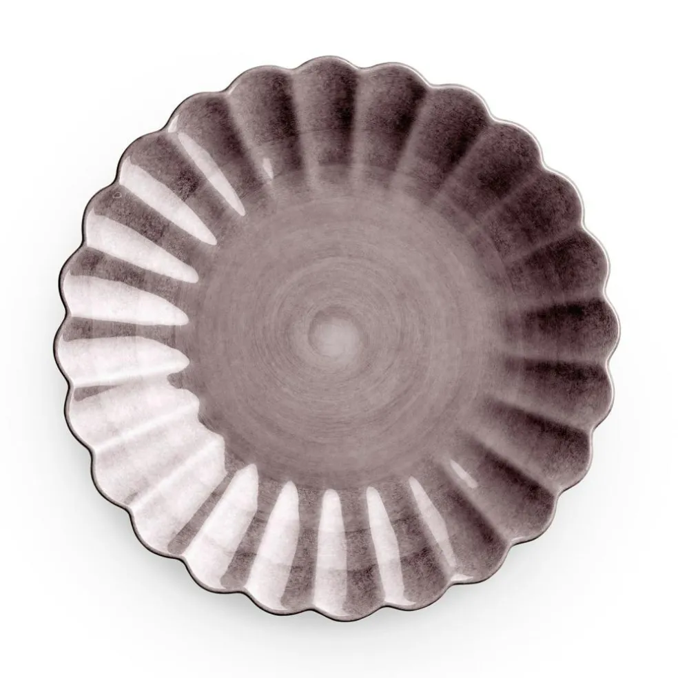 Oyster Plate, Orange, 20 cm