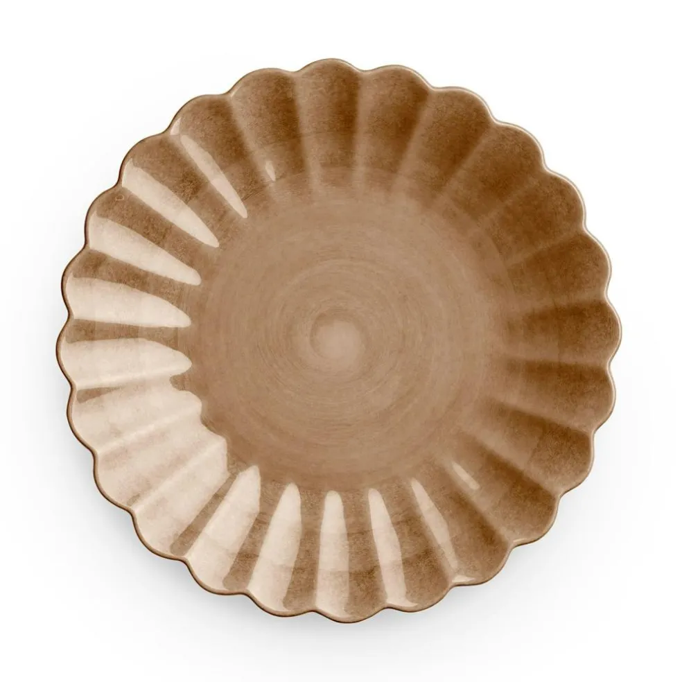 Oyster Plate, Orange, 20 cm