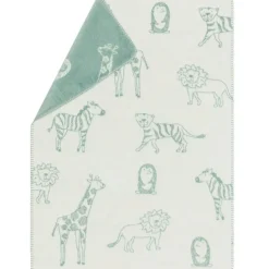 Panda Baby Blanket 75x100 cm In the jungle, Light Green