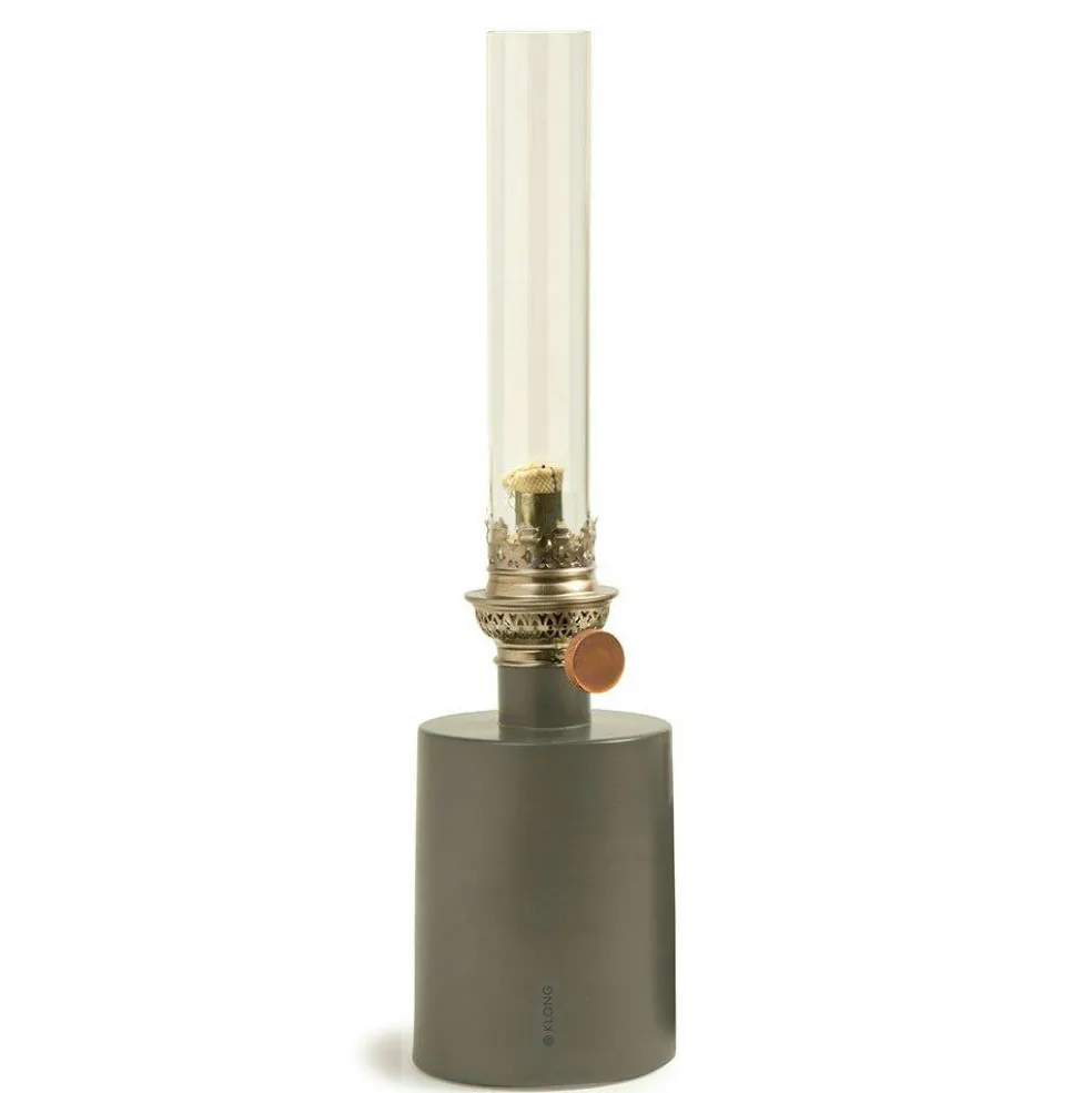 Patina Oil Lamp Small, Grey