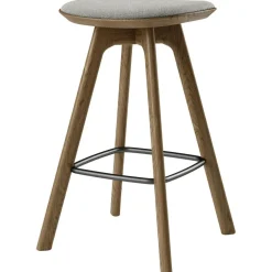 Pauline Bar Stool 75 cm, Oiled Oak / Leather Almond