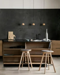 Pauline Bar Stool 65 cm, Oiled Oak / Hallingdal Grey