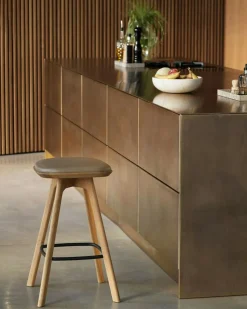 Pauline Bar Stool 65 cm, Oiled Oak / Hallingdal Grey