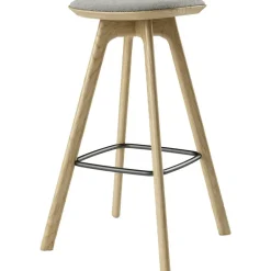 Pauline Bar Stool 65 cm, Oiled Oak / Hallingdal Grey