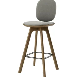 Pauline Comfort Bar Chair 75 cm, Fumed Oak / Leather Almond