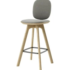 Pauline Comfort Bar Chair 75 cm, Oiled Oak / Hallingdal Grey