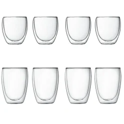 Pavina Double Wall Glass Set Of 8