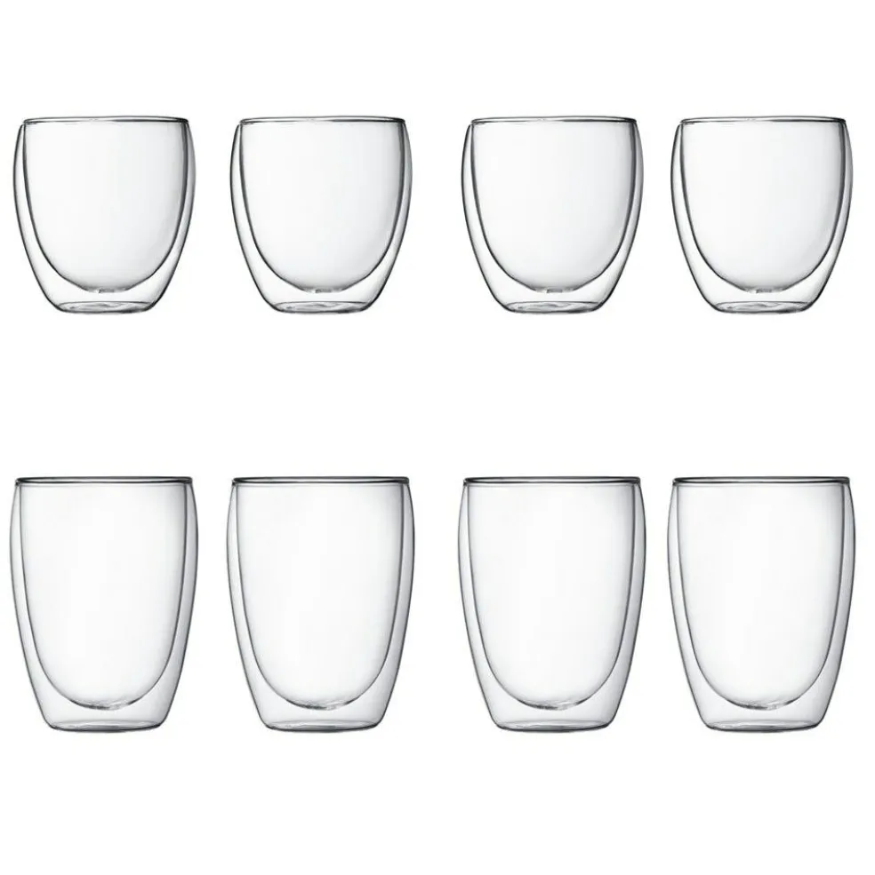 Pavina Double Wall Glass Set Of 8