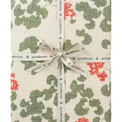 Pelargonium Muslin Fitted Sheet Double, 140x200 cm