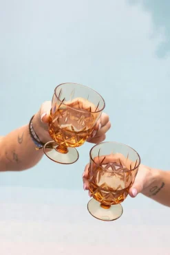 Picnic Juni Glass With Foot 4-pack, Clear