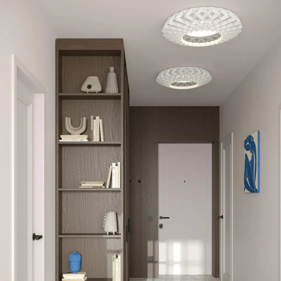 Pilke Signature 45 Flush Ceiling Light, Brown