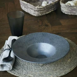 Pion Pasta Plate 25 cm, White / Grey