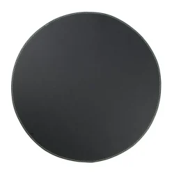 Placemat, Leather, Black