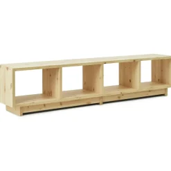 Plank Bookcase Pinewood, Low