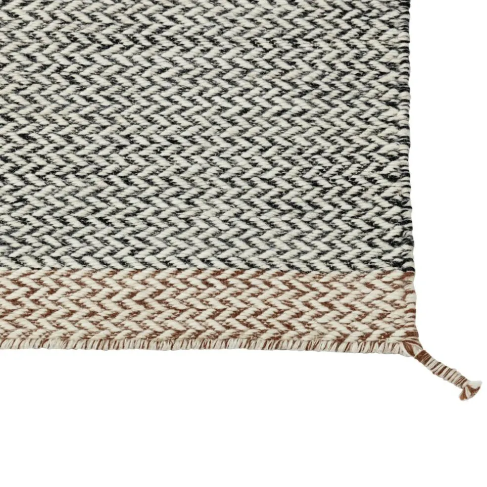 Ply Wool Rug 200x300 cm, Black / White