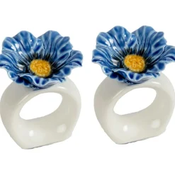 Poppy Napkin Rings 2-pack, Blue