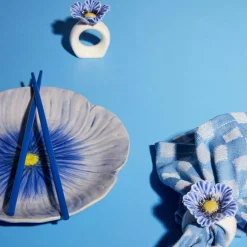 Poppy Napkin Rings 2-pack, Blue