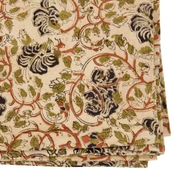 Poppy Table Cloth, Beige/Black