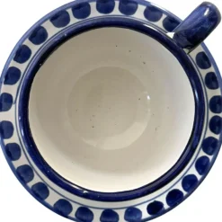 Positano Cappuccino Cup With Saucer, Blue