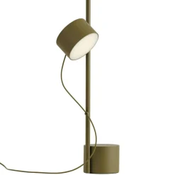 Post Table Lamp, Brown Green