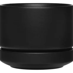 Pot With Saucer H13.2, Matte White