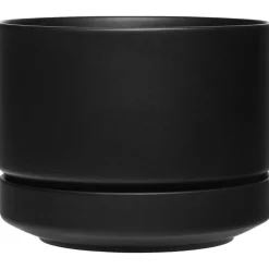 Pot With Saucer H13.2, Matte White