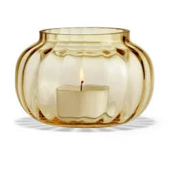 Primula Candle Holder, Amber
