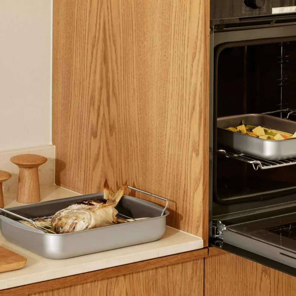 Professional Roasting Pan With Grid, 19x26 cm